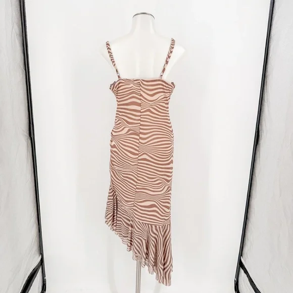 Wild Fable Zebra Print Asymmetrical Dress - Picture 4 of 5